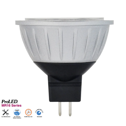 Halco 81071 MR16FNV/827/LED MR16 LED 8W 2700K 60 Degree Wide Flood GU5.3