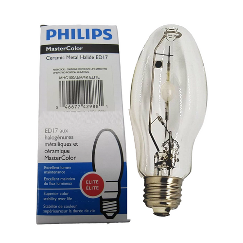 PHILIPS 429886 MHC100/U/M/4K ELITE  100W 4000K ED17