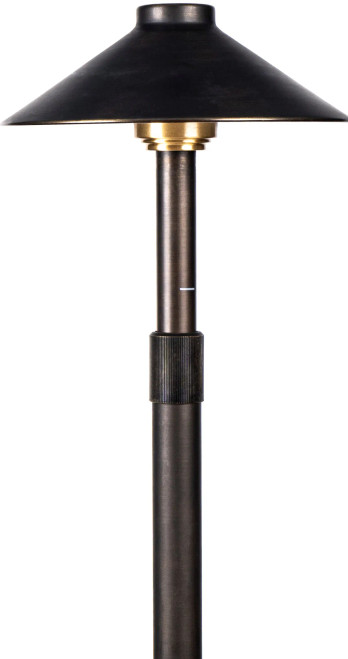 Sollos PTH075-AB-12 915508 Traditional Hat Path Light 7.5" Hat 12" Stem Antique Brass