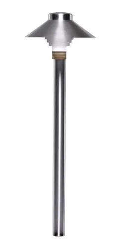 Sollos PTH075-SS-18 915567 Traditional Hat Path Light 7.5" Hat 18" Stem Stainless Steel