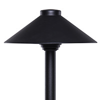 Sollos PSH075-TB-18 911035 Straight Hat Path Light 7.5" Hat 18" Stem Textured Black