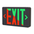 LED Exit Sign Black Thermoplastic Field Selectable Red/Green Legend Single/Double Face with Remote Capacity Battery Backup