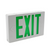 SYLVANIA 60762 EXIT1A/GDV/U/WH/EM ValueLED Exit Sign | White | Green Letters | 0.5W | 120/277V | Emergency Battery Backup