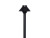 Sollos PSH040-TB-12 913021S straight hat landscape path light, 4" aluminum hat, 12 inch stem, Textured Black finish, 12V G4 bi-pin, 8 inch ground stake, LED lamp included