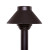 Sollos PSH040-TZ-12 913023 straight hat landscape path light, 4" aluminum hat, 12 inch stem, Textured Bronze finish, 12V G4 bi-pin, 8 inch ground stake, fixture only