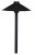Sollos PSH090-TB-18 914035 straight hat landscape path light, 9" aluminum hat, 18 inch stem, Textured Black finish, 12V G4 bi-pin, 8 inch ground stake, fixture only