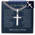 Artisan Cross Cuban Link Chain Necklace, Personalizable Message Card & Engravable Artisan Cross Cuban Link Chain Necklace, Personalizable Message Card & Engravable