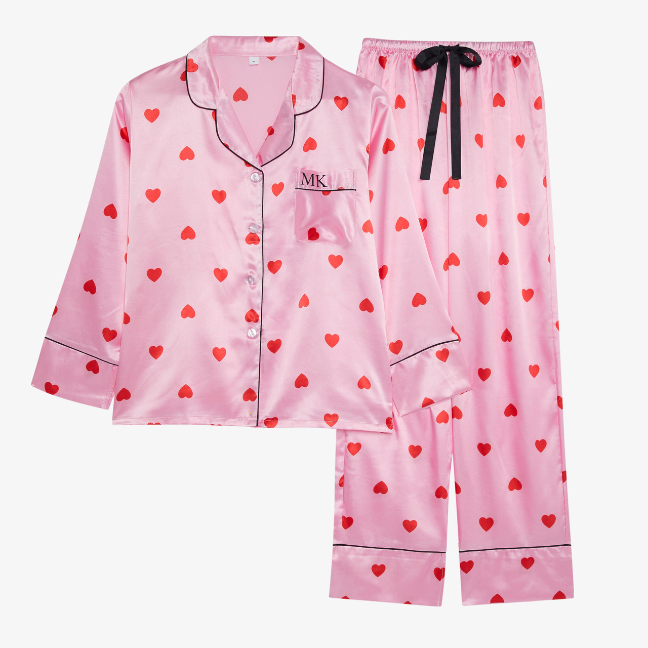 personalised pjs satin