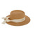 Brown Bow Personalised Beach Hat with Cream Ribbon