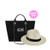 Personalised Black Canvas Bag & Beach Hat (SAVE £15)