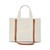 Personalised Initials Tote Bag Cream/Brown 