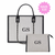 Matching Set - Personalised Cream/Black Book Tote & Clutch Bag (SAVE £15)