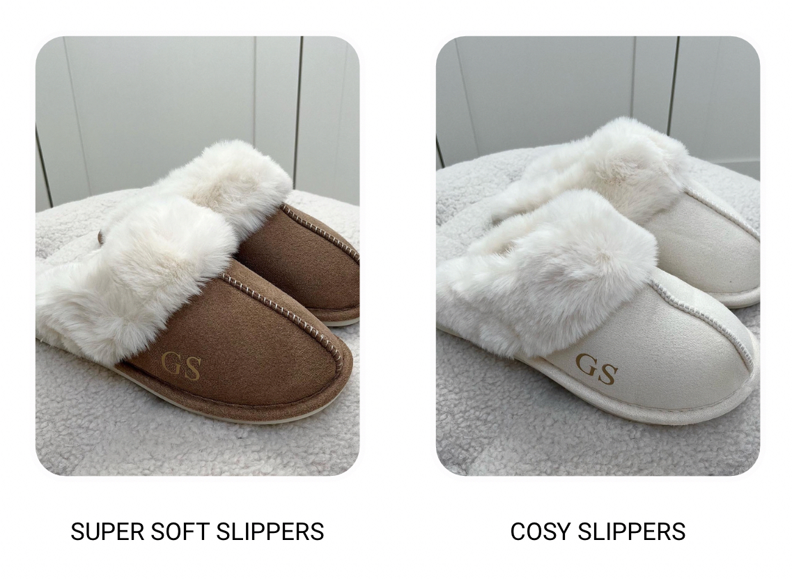 Personalised Faux Fur Slippers