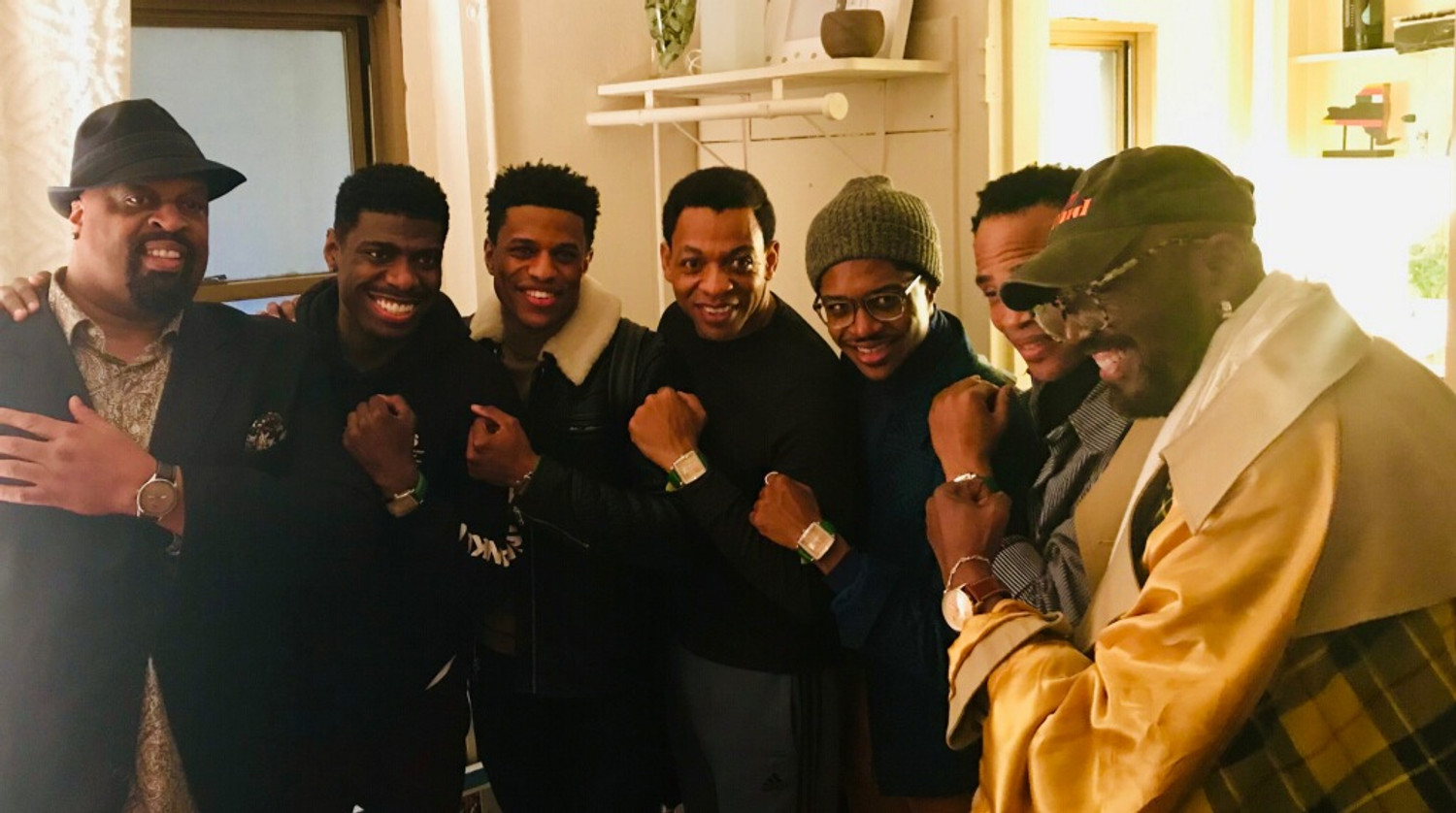 Otis Williams and Cast of Hit Broadway Musical wearing Banneker watches