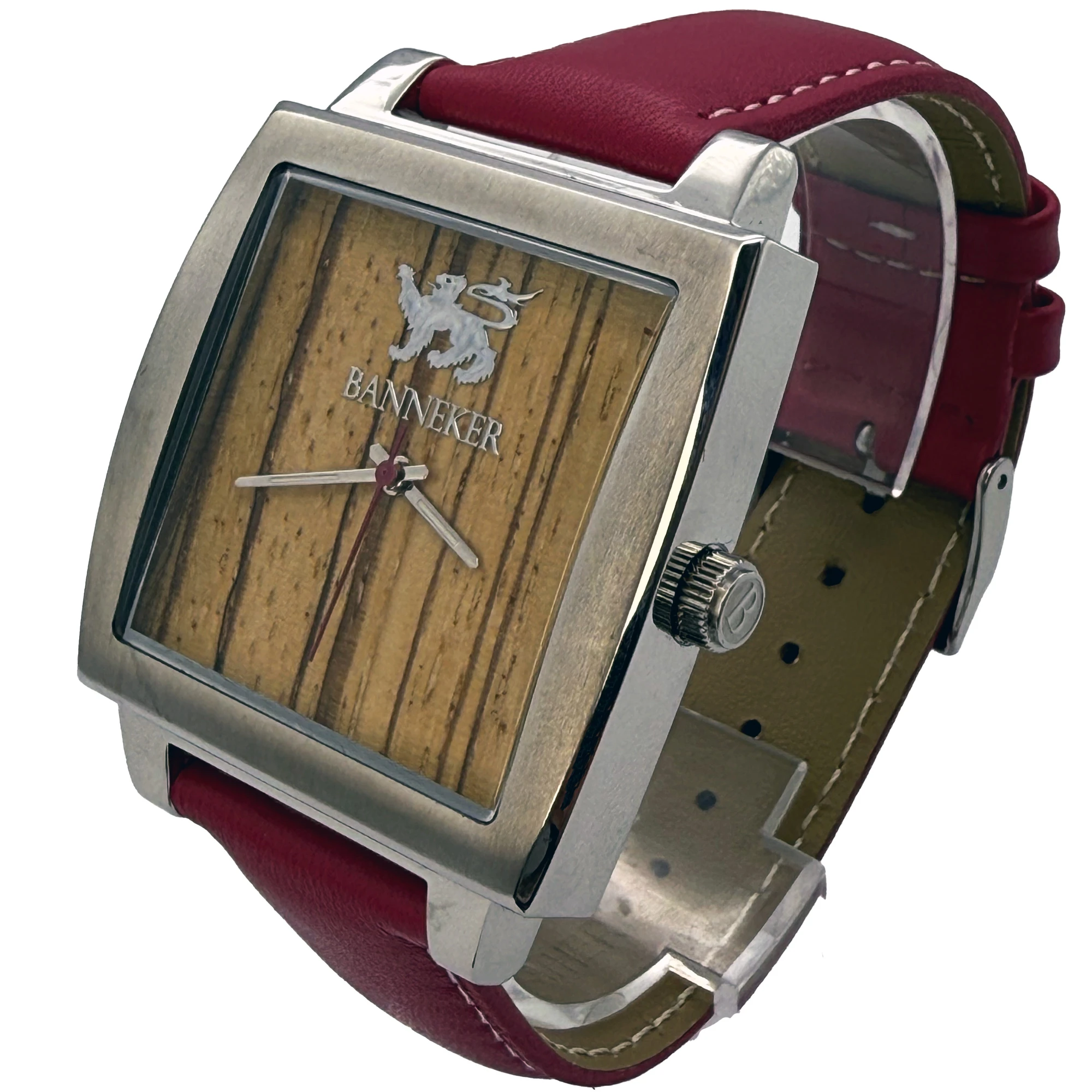 The Burgundy Baller Watch by Banneker Watches & Clocks