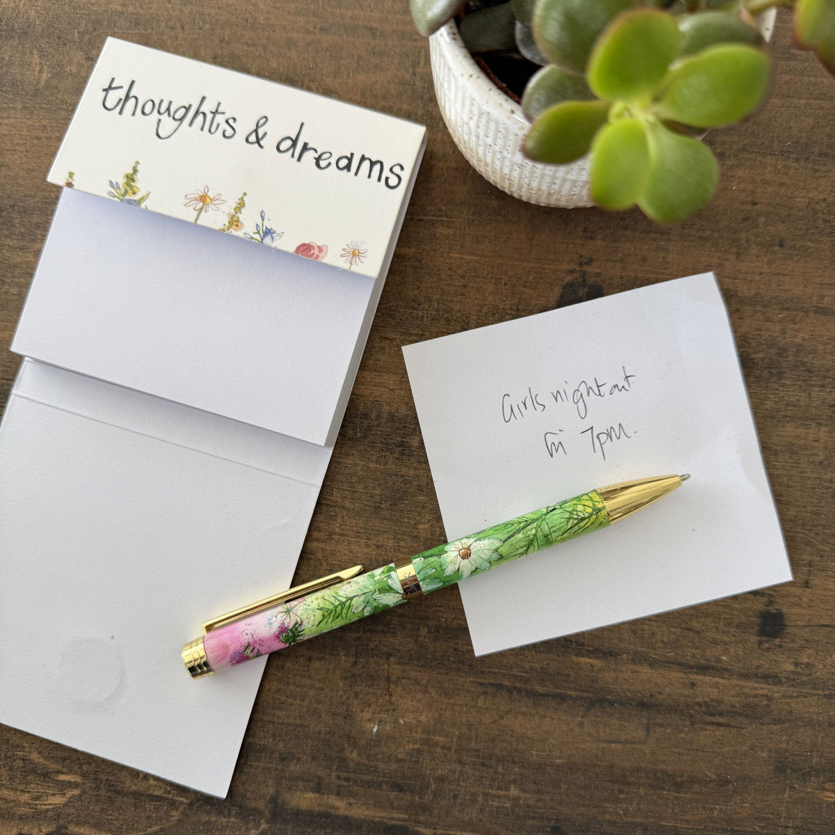 Alex Clark Mini Magnetic Notepad - Thoughts & Dreams Flowers | Charlies