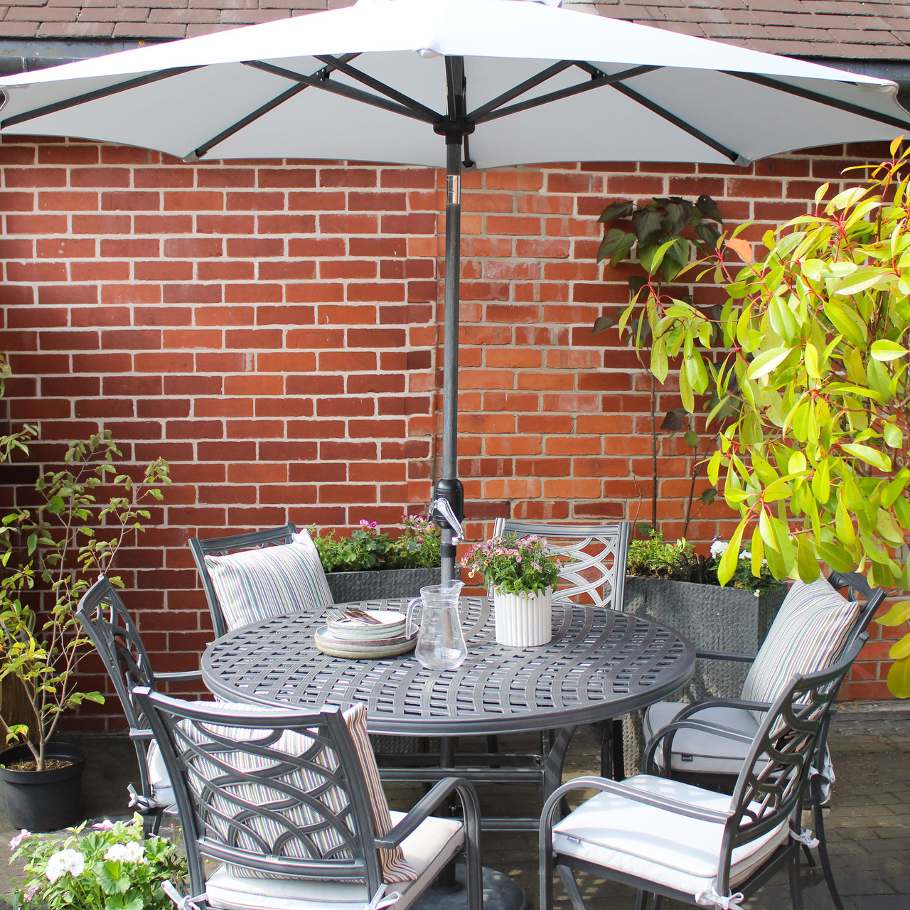 basic patio umbrella sizes guide 9Ft - 8 Sturdy Ribs Outdoor Table Umbrella with Crank Lift & Push Button Tilt - Market Umbrella for Pool, Deck, Yard, Garden 10FT Hanging Outdoor Patio var1value:55-56cm | S GST @ 18% and enjoying each others