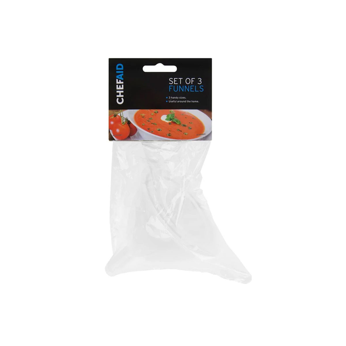 Three Funnels Chef Aid Plastic Funnels - 3 Pack | Charlies