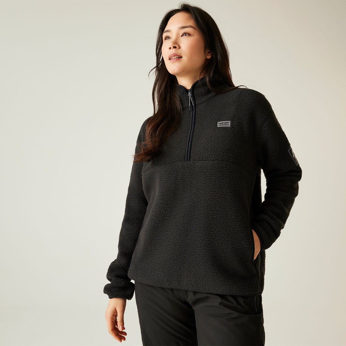 Dare 2b Women's Slide Out half Zip Fleece - Black | Charlies