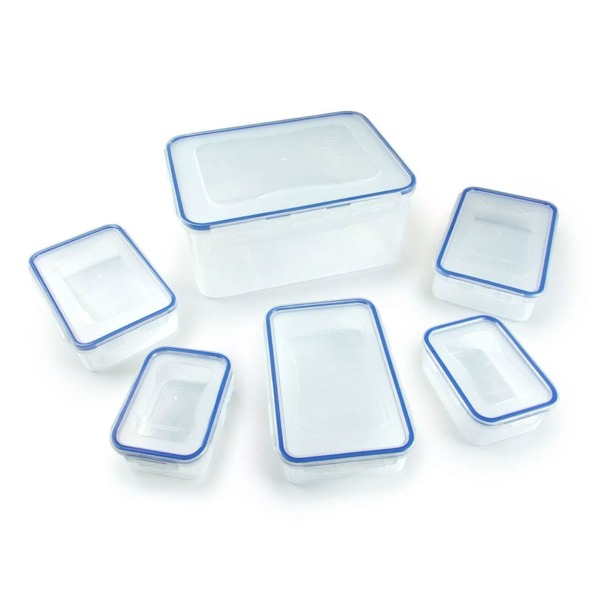LocknLock Clear Food Storage Nesting Container Set - Set of 6 | Charlies