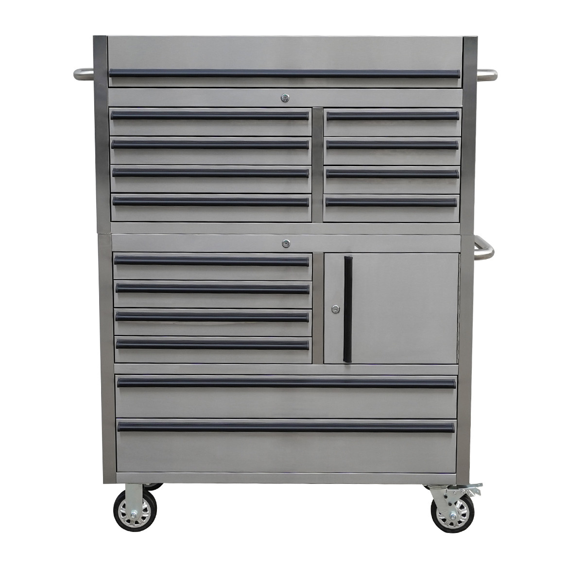 4 Drawer Tool Cart on Wheels, Rolling Tool Cart, Heavy Duty Utility Industrial Service Cart Storage Organizer with Locking System,Drawers Rolling Tool