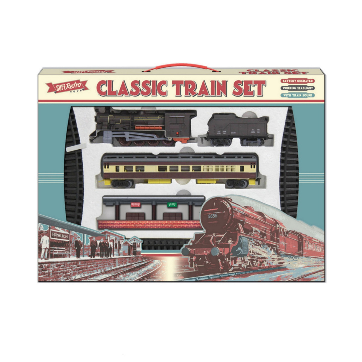 SUPERetro Toys Battery Operated Classic Train Set | Charlies