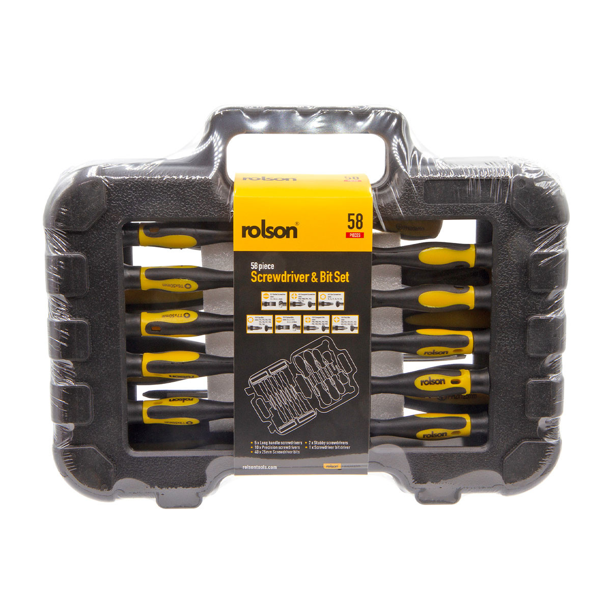 Scrowdriver Package Rolson Screwdriver & Bit Set - 58 Piece | Charlies
