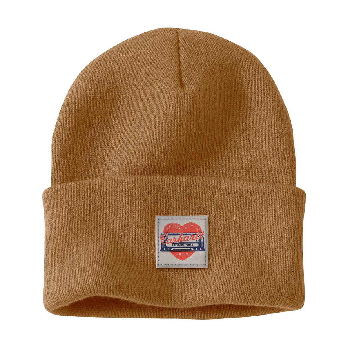 Carhartt Knit Heart Patch Beanie Hat - Brown | Charlies