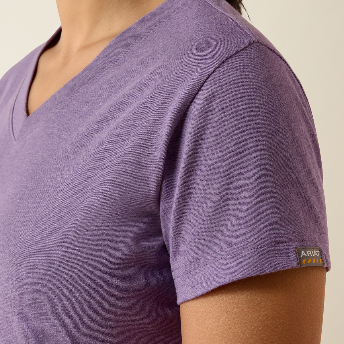 Ariat Women's Cotton Strong V-Neck T-Shirt - Mulled Grape Heather ...