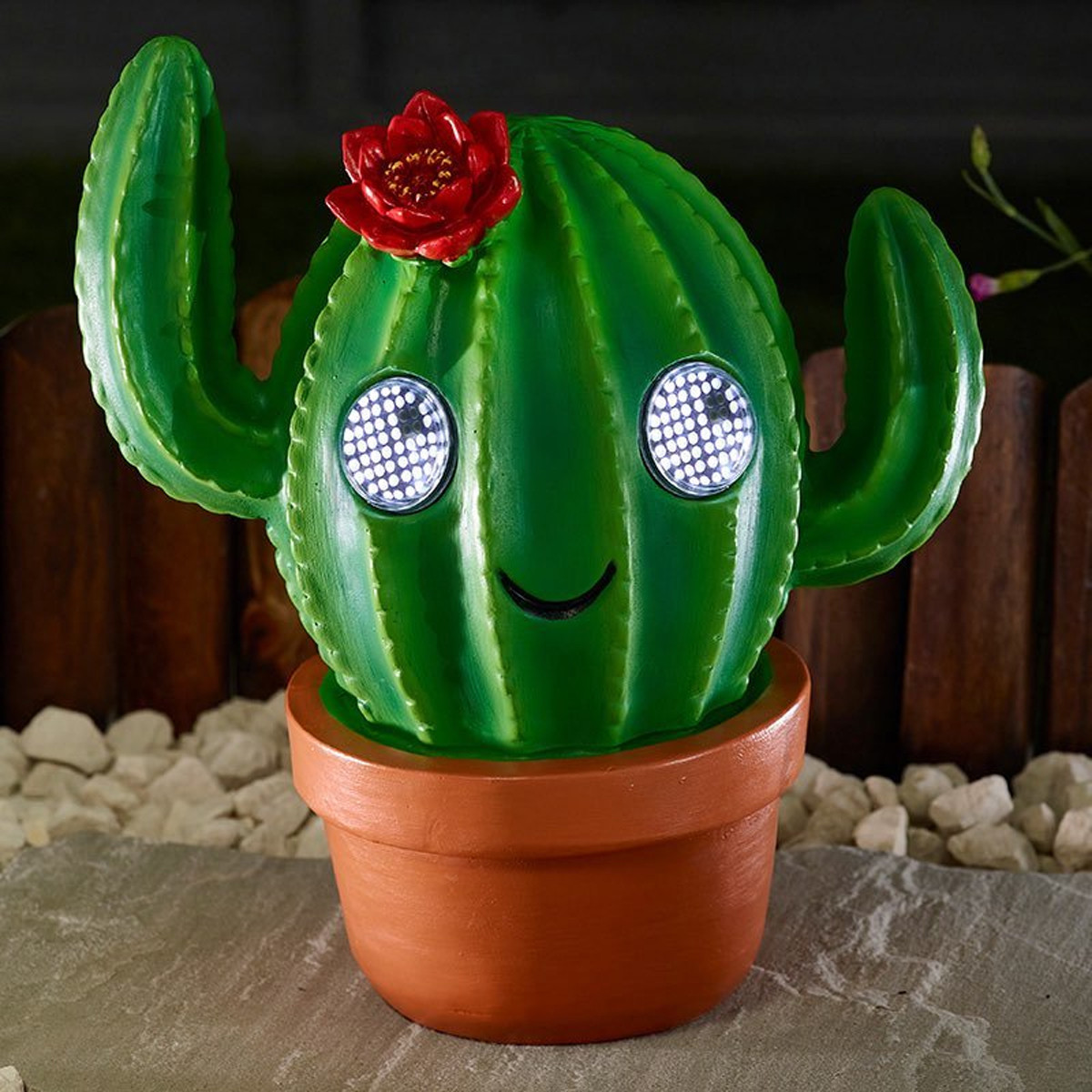 Smart Solar Blinkin' Cactus Solar Powered Garden Ornament | Charlies