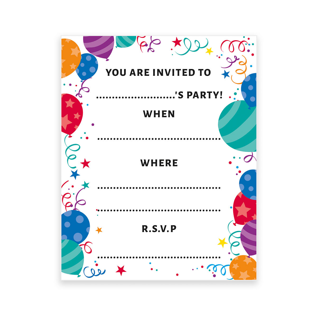 Fun House 20 Birthday Party Invitations | Charlies