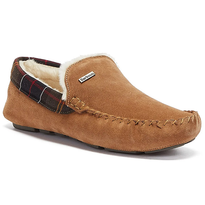 Barbour Men's Monty Moccasin Slippers Camel