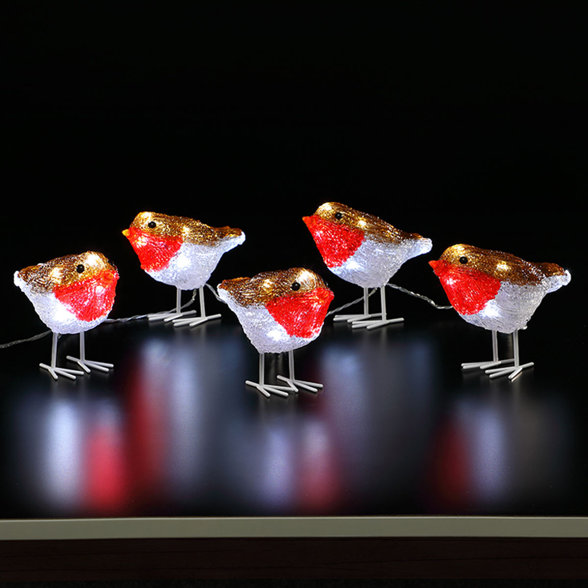 NOMA Acrylic Robins LED Light Figures - White | Charlies