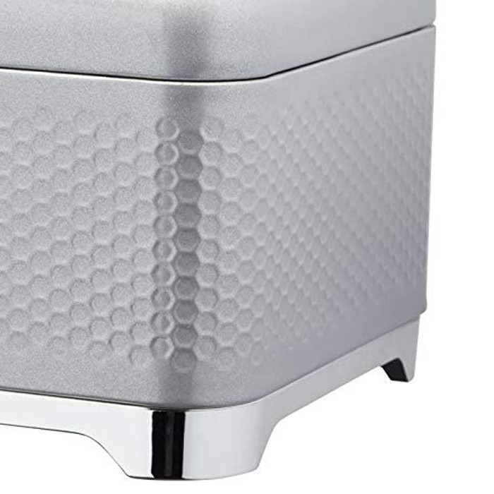 KitchenCraft Lovello Textured Bread Bin Shadow Grey Bread Bins