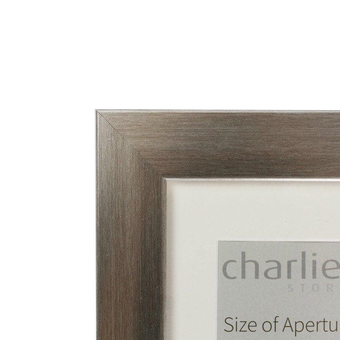 White Enamel & Silver Frame (8