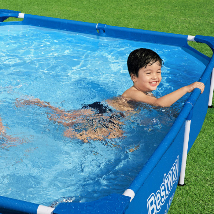 Bestway Steel Pro Rectangular Fame Pool Set - 221cm x 150cm x 43cm ...