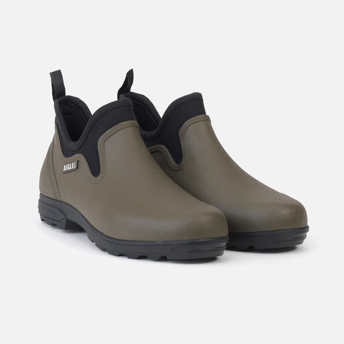 Aigle Lessfor Plus M2 Ankle Rubber Clog - Khaki | Charlies