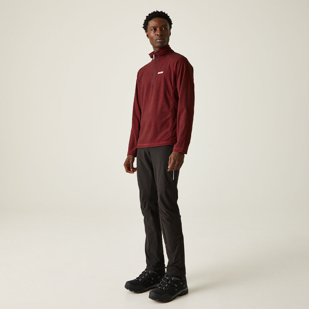 Regatta Men's Montes 1/2 Zip Fleece Pullover - Mini Stripe Outdoor Sweater, 140gsm Polyester