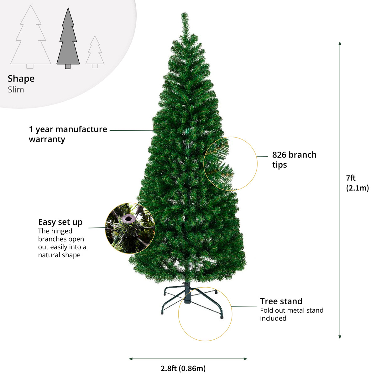 7ft Pop Up Artificial Christmas Tree Charlies — free download