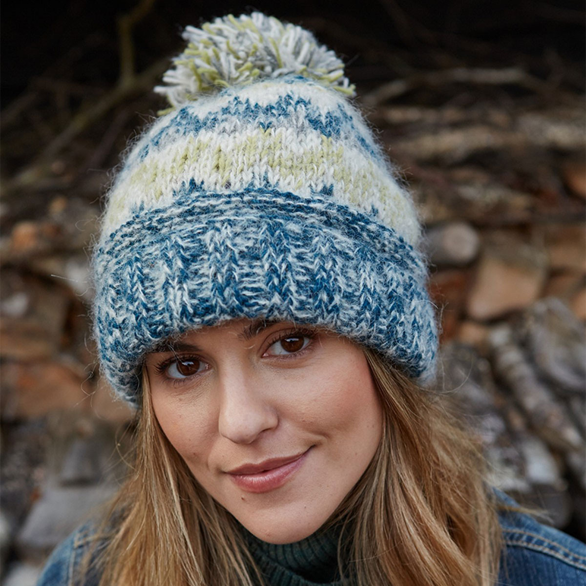 Pachamama Women's Totnes Bobble Hat Spruce Charlies