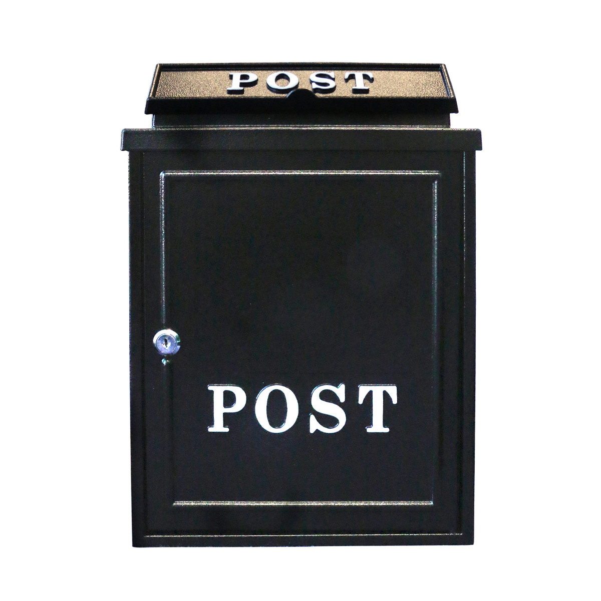 Cast Aluminium Post Box, Black - Post | Charlies