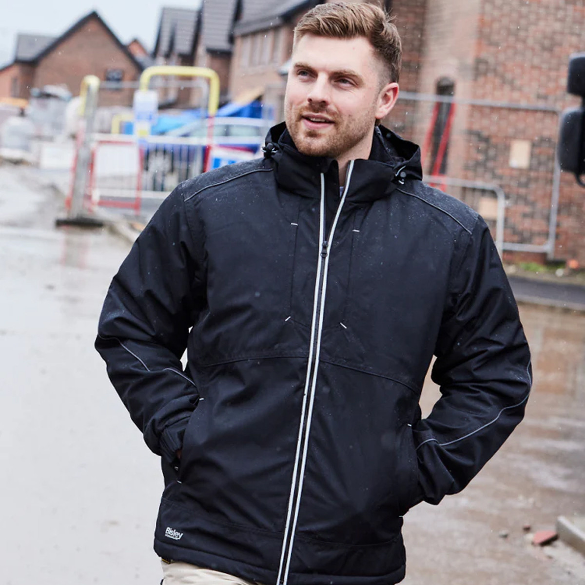 Bisley Workwear Heavy Duty Dobby Jacket - Black | Charlies