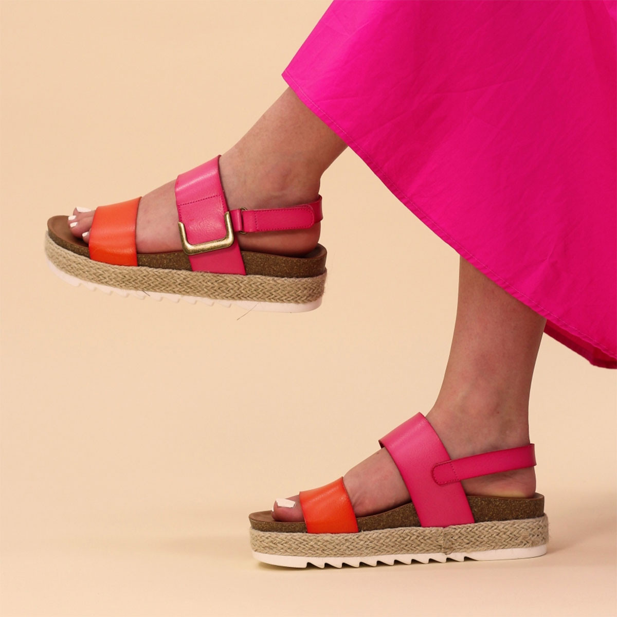 Lunar Women's Deanna II Wedge Sandals - Pink | Charlies
