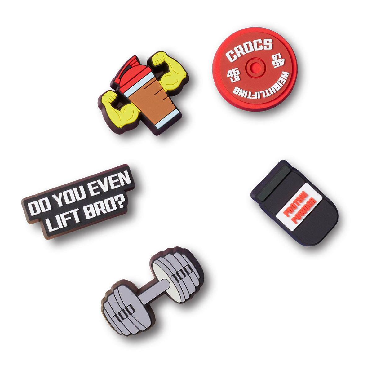 Crocs Jibbitz Charm Pack Weightlifting Charlies