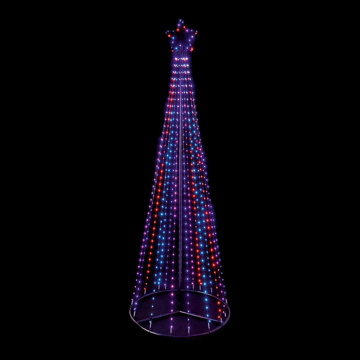 Premier FlexiBright 4m Pin Wire Pyramid LED Light Tree - Rainbow | Charlies