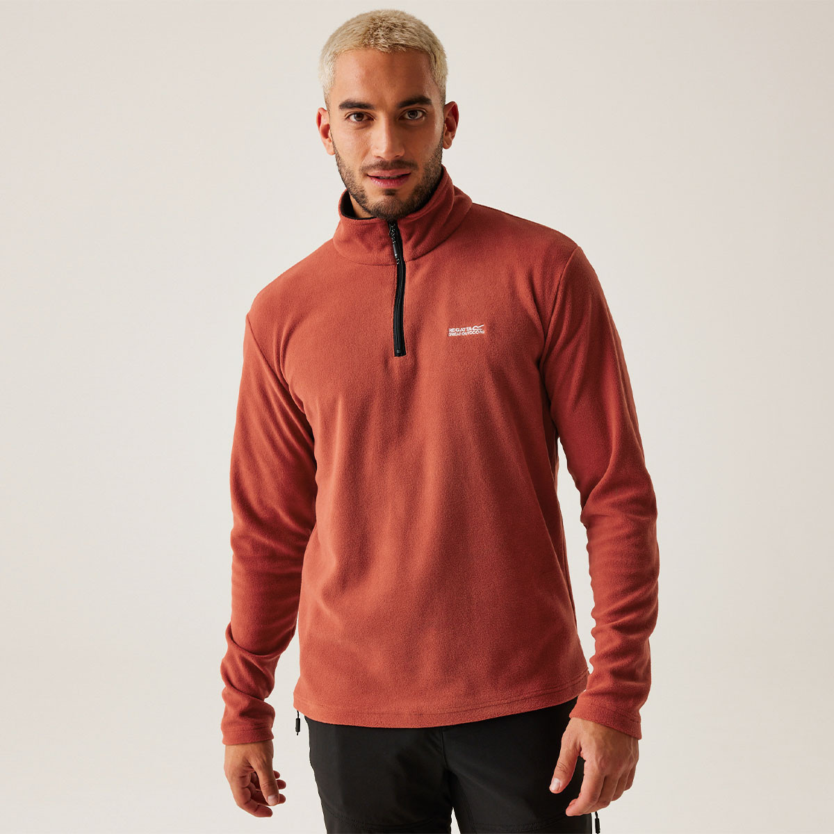 Regatta Men's Thompson Half Zip Fleece Red Ochre Charlies