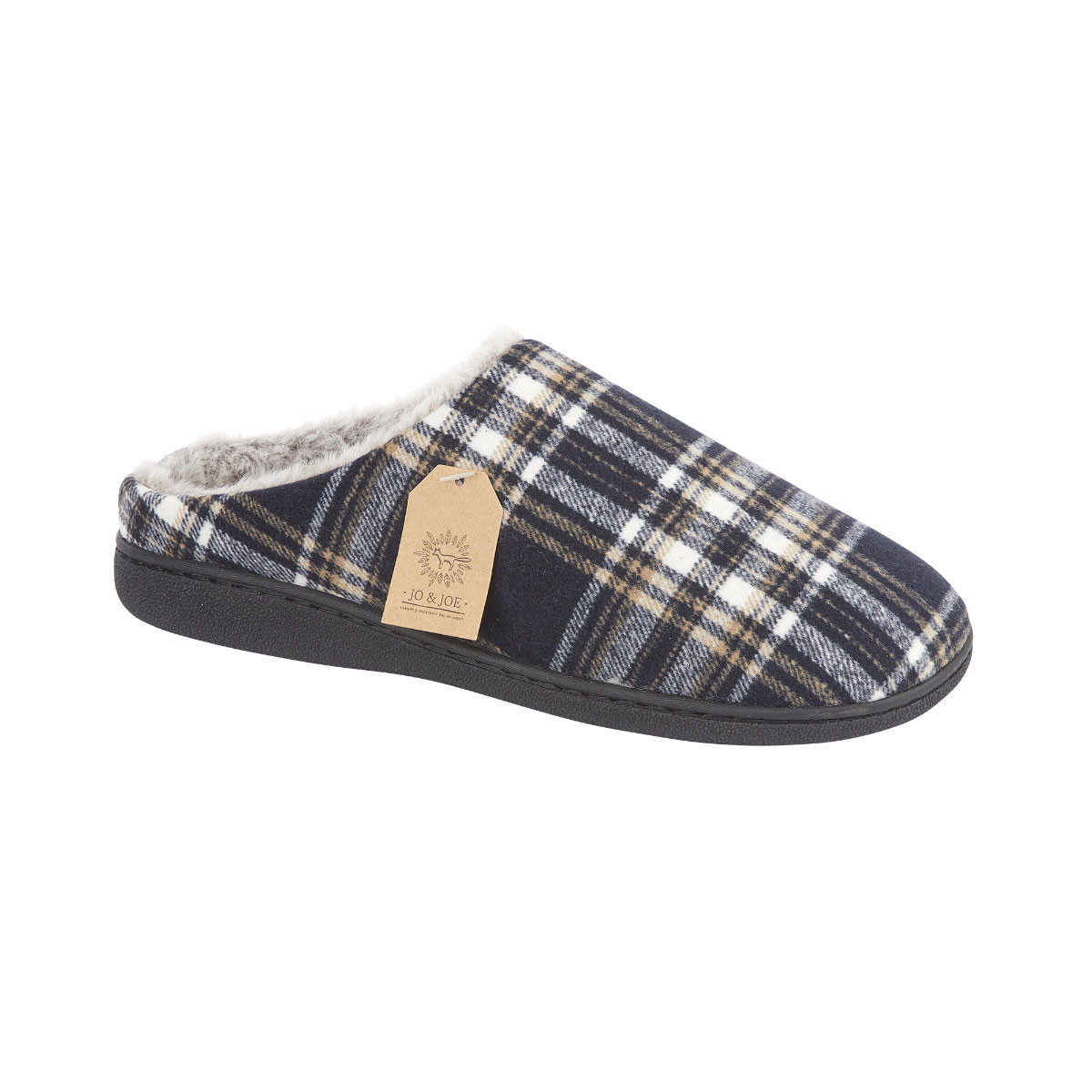 Jo & Joe Men's Falkirk Slippers - Navy | Charlies
