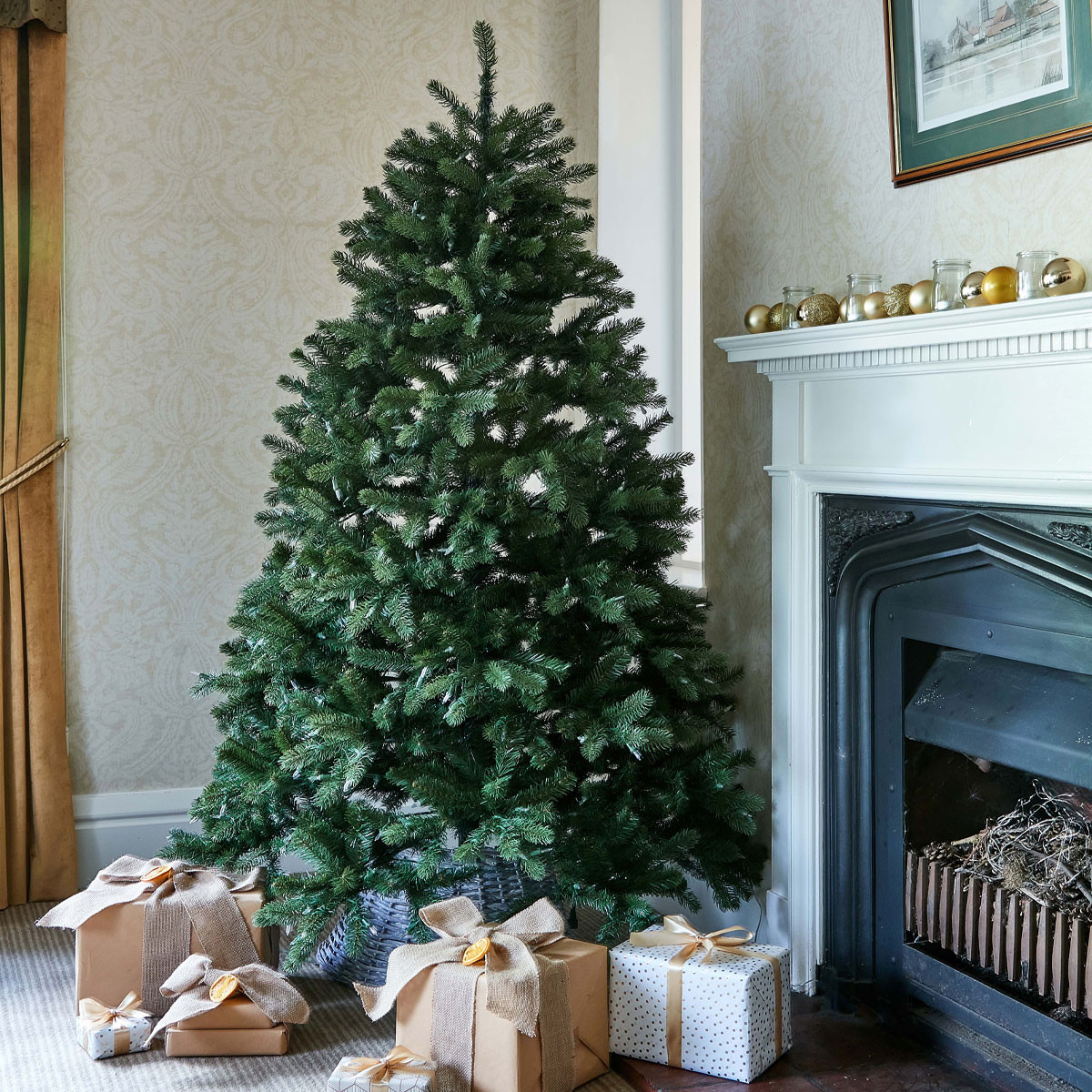 Newberry Spruce 90'' Lighted Artificial Spruce Christmas Tree main image 1