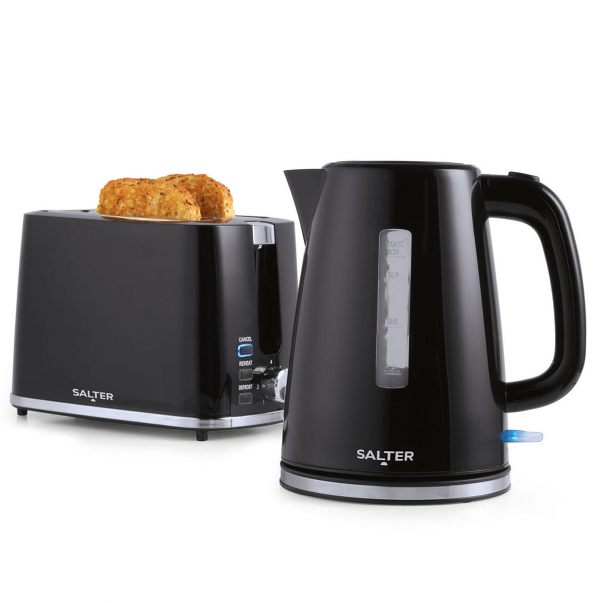 Toaster Both Salter Deco 2 Slice Toaster - Black | Charlies
