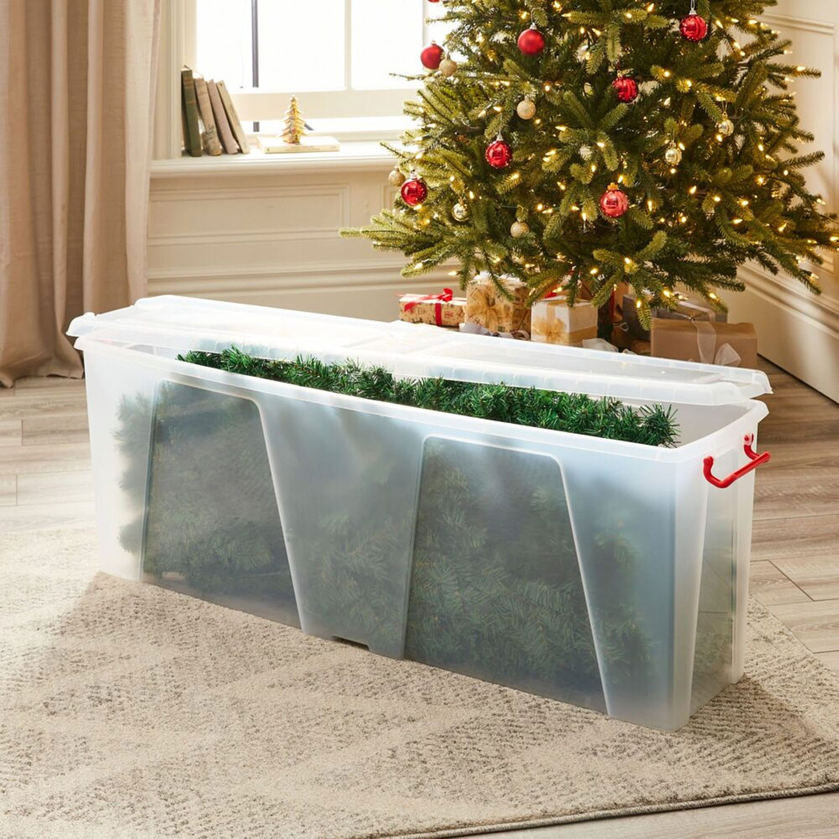 Strata 120L Clear Christmas Tree Storage Box with Lid | Charlies